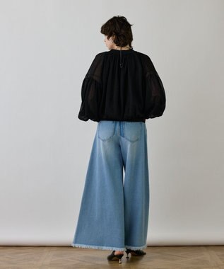 GRACE CONTINENTAL シアーニットバルーンジャケット ブラック