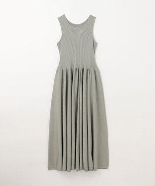 GRACE CONTINENTAL アメスリニットギャザーワンピース カーキ