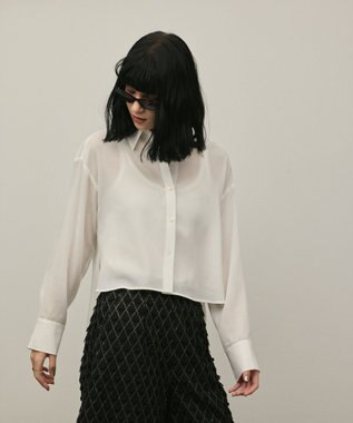 GRACE CONTINENTAL バックフレアシャツ ホワイト