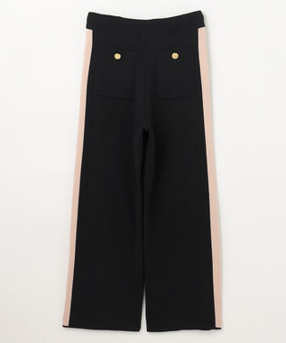 GRACE CONTINENTAL サイドラインニットパンツ ブラック