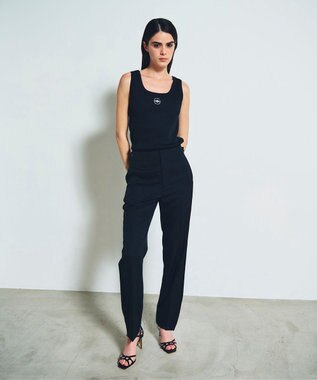 GRACE CONTINENTAL リブニットタンクトップ ブラック