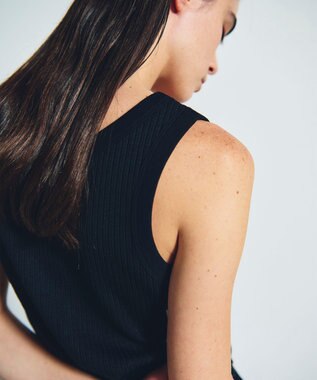 GRACE CONTINENTAL リブニットタンクトップ ブラック