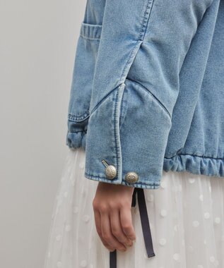 GRACE CONTINENTAL ケープ付カバーオールジャケット サックス