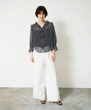 韓国 ファッション通販 ドットラッフルブラウス / GRACE CONTINENTAL | GRACE トップス