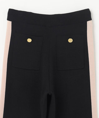 GRACE CONTINENTAL サイドラインニットパンツ ブラック