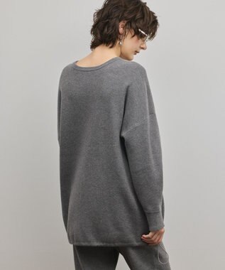 GRACE CONTINENTAL スウェットライクニットトップ グレー
