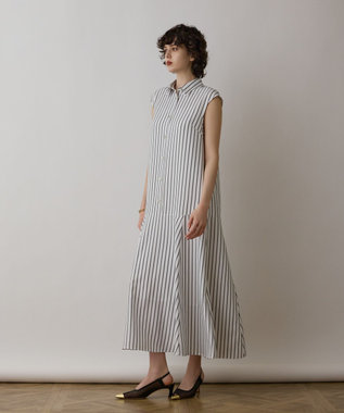 GRACE CONTINENTAL ストライプシャツワンピース ホワイト