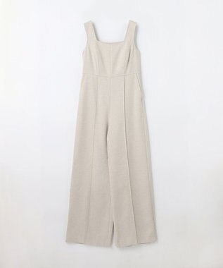 GRACE CONTINENTAL 麻調ベルトサロペット ベージュ