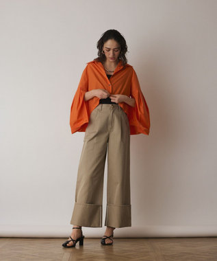 GRACE CONTINENTAL ビッグスリーブシャツ オレンジ