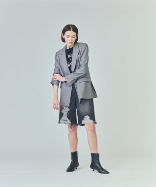 GRACE CONTINENTAL レタードプリントTシャツ ブラック