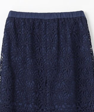 GRACE CONTINENTAL レースストレートパンツ ネイビー