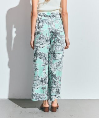 GRACE CONTINENTAL リゾートプリントイージーパンツ ミント