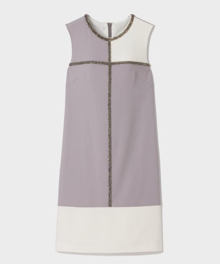 GRACE CONTINENTAL ビジューバイカラードレス グレー