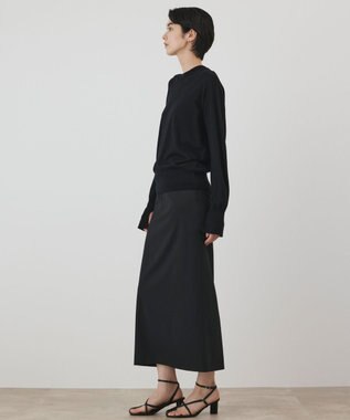 GRACE CONTINENTAL ウールシルククルーニットトップス ブラック