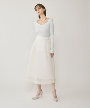 GRACE CONTINENTAL ダンボールメッシュスカート ホワイト