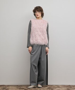 GRACE CONTINENTAL フリンジベスト ピンク