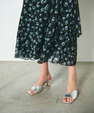 GRACE CONTINENTAL スモールフラワーマーメイドスカート ブラック