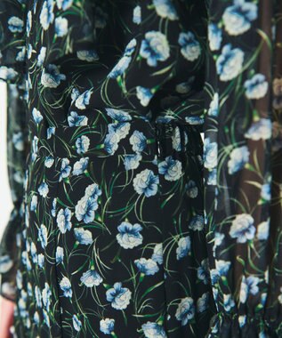 GRACE CONTINENTAL スモールフラワーマーメイドスカート ブラック