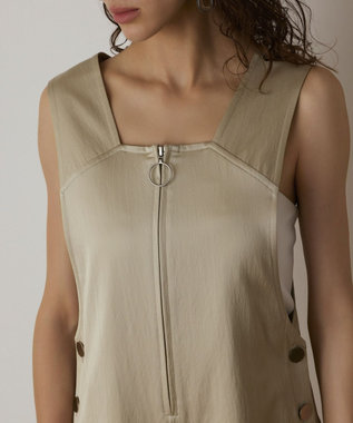 GRACE CONTINENTAL センタージップサロペット ベージュ