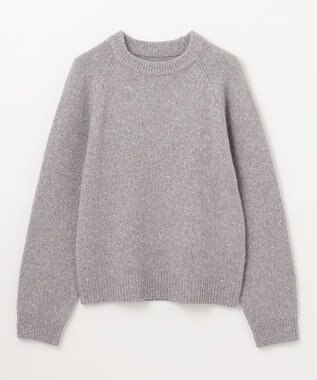 GRACE CONTINENTAL カシミヤ混ラメニットトップ グレー