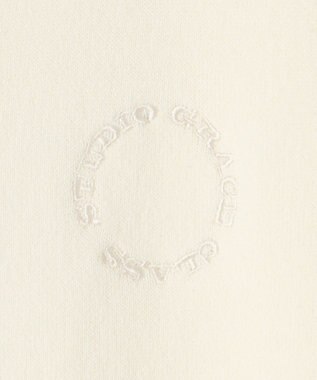 GRACE CONTINENTAL ロゴ刺繍ニットパーカー ホワイト