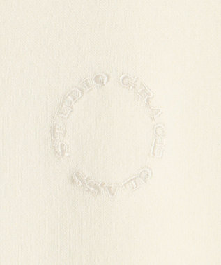 GRACE CONTINENTAL ロゴ刺繍ニットパーカー ホワイト