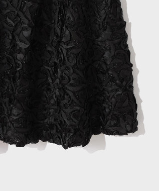 GRACE CONTINENTAL テープ刺繍レーススカート ブラック