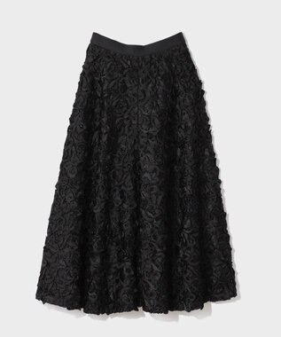 GRACE CONTINENTAL テープ刺繍レーススカート ブラック