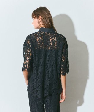 GRACE CONTINENTAL レースコンビシャツ ブラック