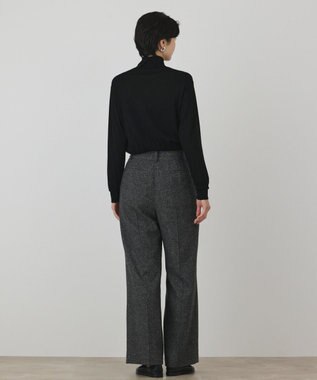 GRACE CONTINENTAL ウールタックワイドパンツ グレー