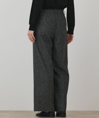 GRACE CONTINENTAL ウールタックワイドパンツ グレー