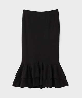 GRACE CONTINENTAL ティアードニットスカート ブラック