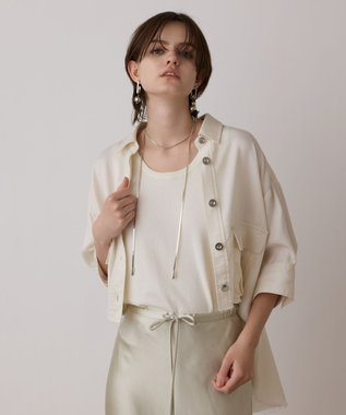 GRACE CONTINENTAL ハーフスリーブルーズシャツ キナリ