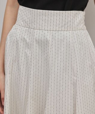 GRACE CONTINENTAL ラメドットタフタジャガードスカート キナリ