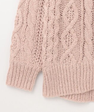 GRACE CONTINENTAL スパングルケーブルニット ピンク