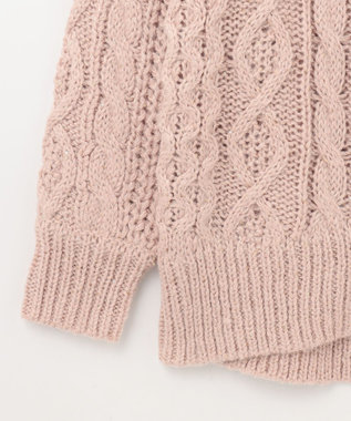 GRACE CONTINENTAL スパングルケーブルニット ピンク