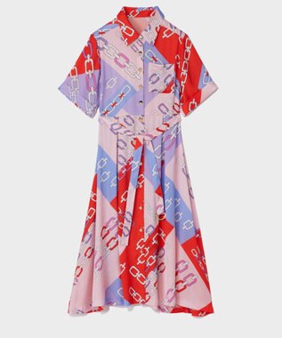 GRACE CONTINENTAL チェーンシャツドレス レッド