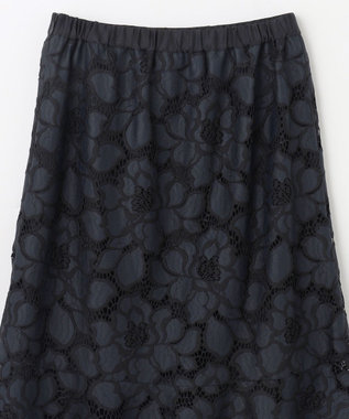 GRACE CONTINENTAL ローズレーススカート ネイビー
