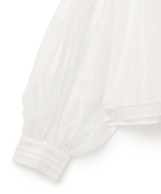 GRACE CONTINENTAL ピンタックショートブラウス ホワイト