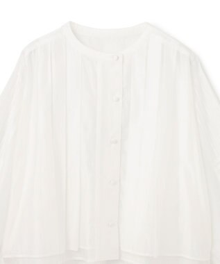 GRACE CONTINENTAL ピンタックショートブラウス ホワイト