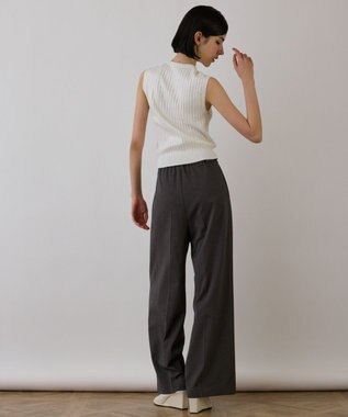 GRACE CONTINENTAL スパンコールニットノースリーブ ホワイト