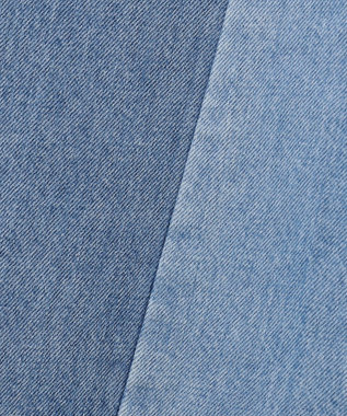 GRACE CONTINENTAL 切替ワイドデニムパンツ サックス