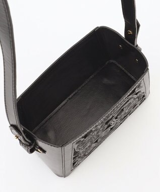 GRACE CONTINENTAL Cutwork box Bag ブラック