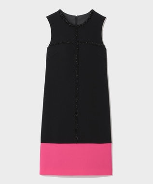 GRACE CONTINENTAL ビジューバイカラードレス ブラック