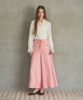 GRACE CONTINENTAL ワイドフレアパンツ ピンク