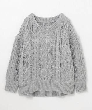 GRACE CONTINENTAL スパングルケーブルニット グレー