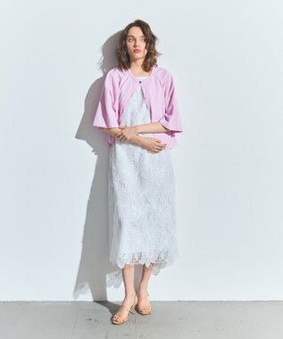 GRACE CONTINENTAL ハイツイストコットンカーディガン ピンク