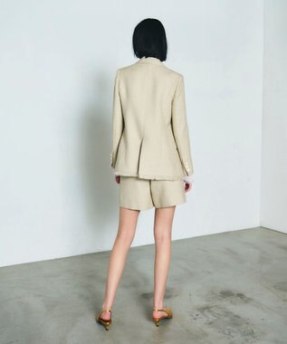 GRACE CONTINENTAL ツイードラップショートパンツ ベージュ
