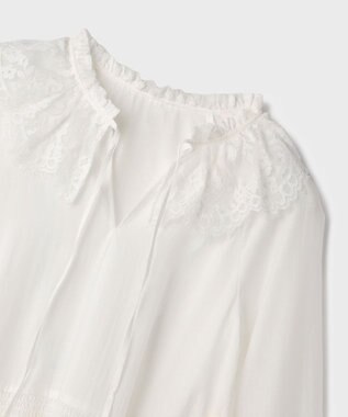 GRACE CONTINENTAL レースカラーチュニックブラウス ホワイト