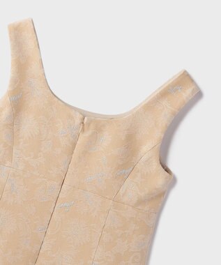 GRACE CONTINENTAL サラサジャガードミニワンピース ベージュ